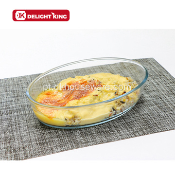 Borossilicato de cozimento de vidro prato Bakeware bandejas definido